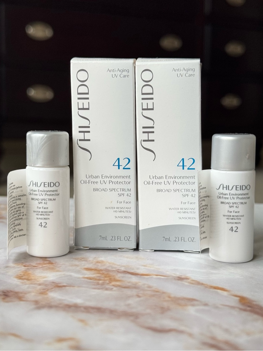 Shiseido Urban Environment SPF 42 Sunscreen Lot of 2 Travel Size Set NIB NEW